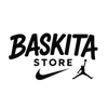 Baskita Store logo with a stylized Nike swoosh and silhouette on a white background